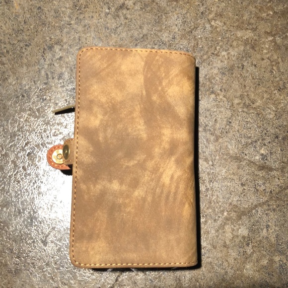 Suede Brown Wallet iPhone Case - Picture 4 of 5